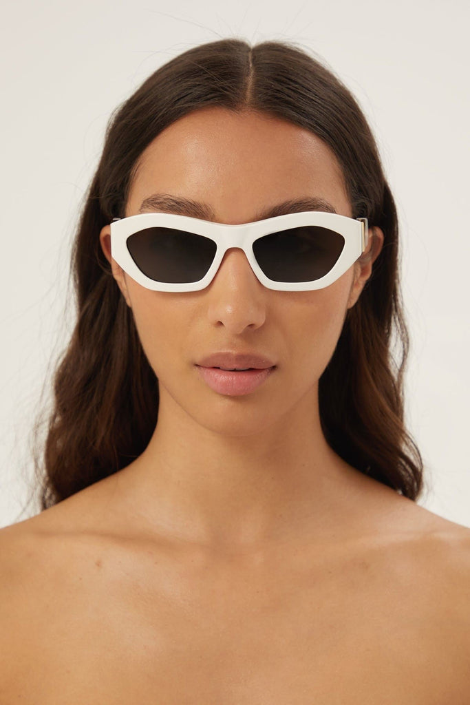 Bottega Veneta geometrical white sunglasses – Eyewear Club UK